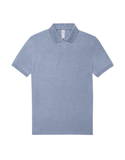 B&C My Polo 210 Herren – Heather Blue – blanko