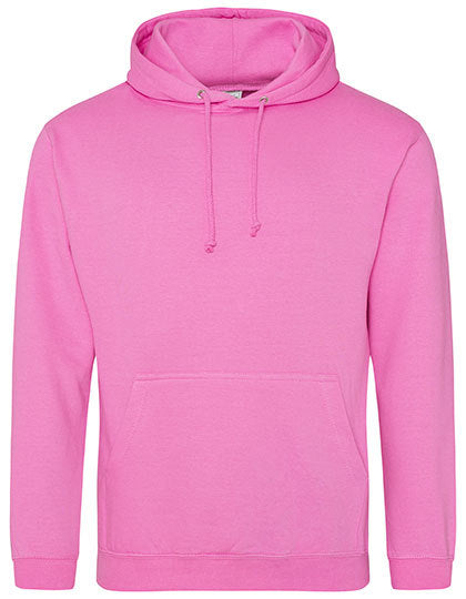 JH001 College Hoodie – Candyfloss Pink – Vorderseite