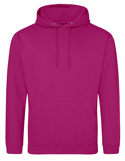 JH001 College Hoodie – Festival Fuchsia – Vorderseite